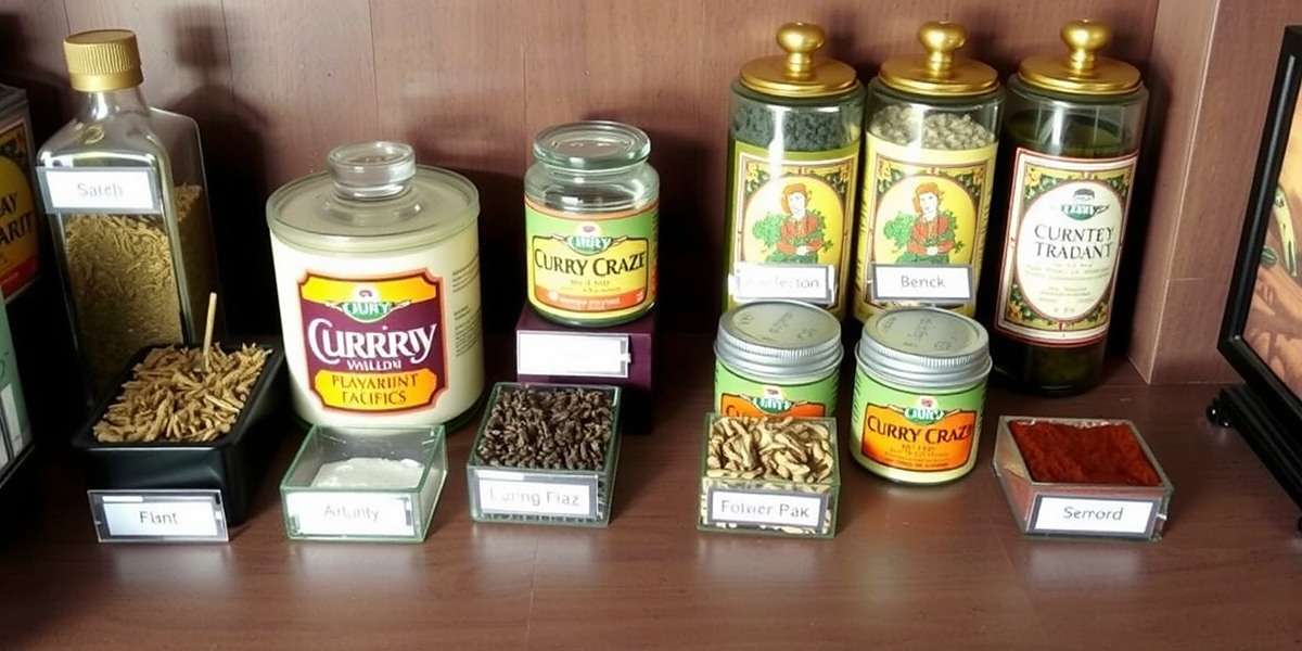Curry Craze Trail - Spice management Curry Craze Trail spice station showing various Indian spices in traditional containers