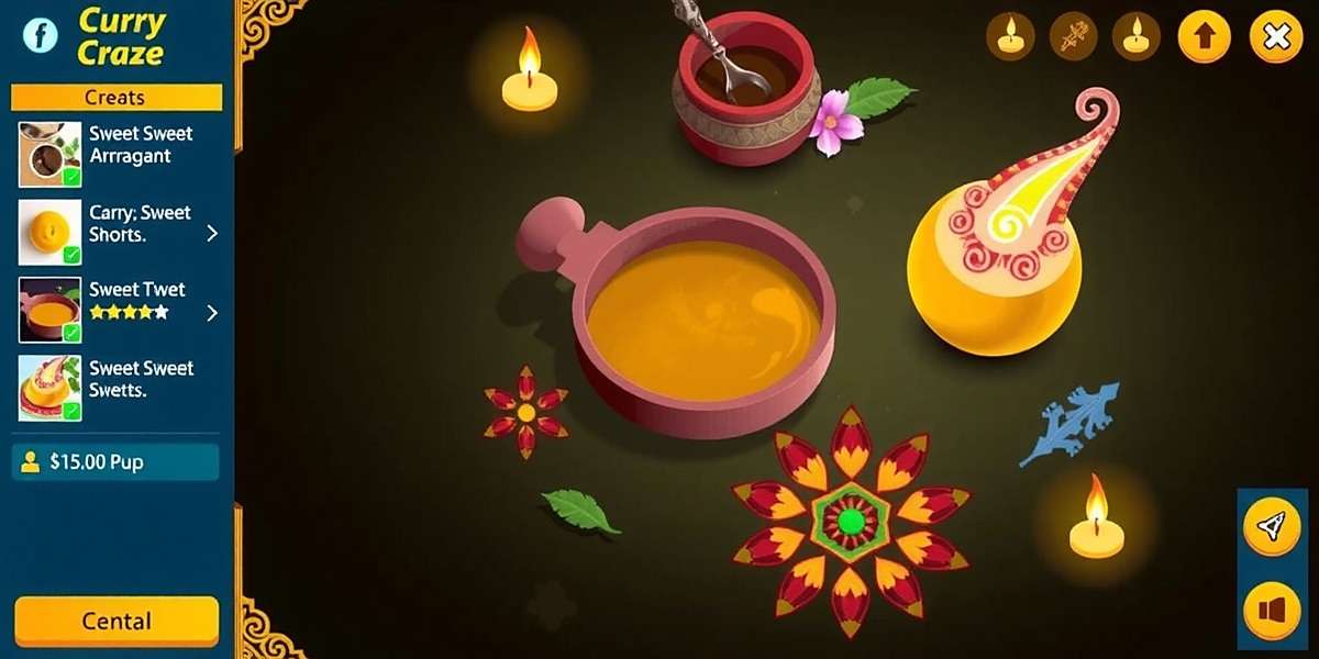 Curry Craze Trail - Diwali special event Curry Craze Trail Diwali special event screenshot showing festive sweets preparation with decorative rangoli elements